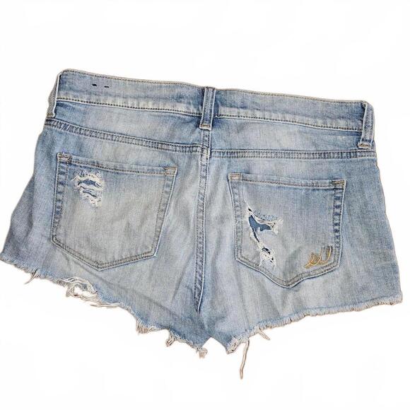 Express Jeans Distressed Denim Shorts - Size 2 - Picture 2 of 4